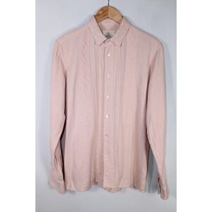 La Paz Men's Small Peach Pink Long Sleeve Flannel Shirt